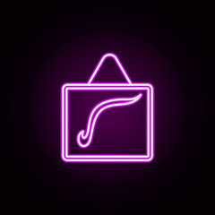 Aufkleber - picture neon icon. Elements of home things set. Simple icon for websites, web design, mobile app, info graphics