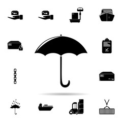 Poster - umbrella sign icon. Universal set of logistic for website design and development, app development
