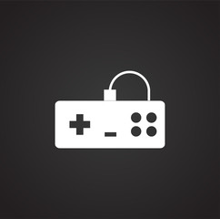 Poster - Joystick icon on background for graphic and web design. Simple illustration. Internet concept symbol for website button or mobile app.