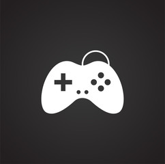 Poster - Joystick icon on background for graphic and web design. Simple illustration. Internet concept symbol for website button or mobile app.