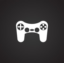 Poster - Joystick icon on background for graphic and web design. Simple illustration. Internet concept symbol for website button or mobile app.