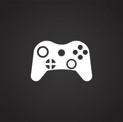 Poster - Joystick icon on background for graphic and web design. Simple illustration. Internet concept symbol for website button or mobile app.