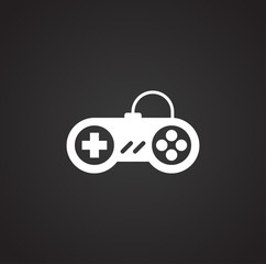 Poster - Joystick icon on background for graphic and web design. Simple illustration. Internet concept symbol for website button or mobile app.
