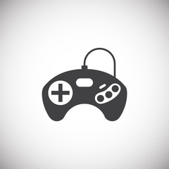 Poster - Joystick icon on background for graphic and web design. Simple illustration. Internet concept symbol for website button or mobile app.