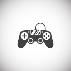Poster - Joystick icon on background for graphic and web design. Simple illustration. Internet concept symbol for website button or mobile app.