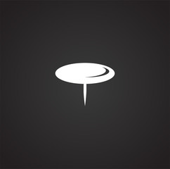Poster - Geolocation related icon on background for graphic and web design. Simple illustration. Internet concept symbol for website button or mobile app.
