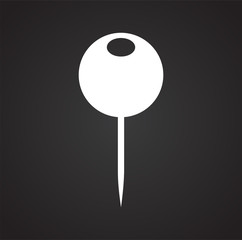 Poster - Geolocation related icon on background for graphic and web design. Simple illustration. Internet concept symbol for website button or mobile app.