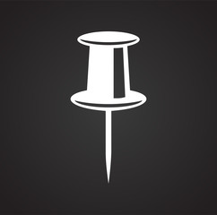 Poster - Geolocation related icon on background for graphic and web design. Simple illustration. Internet concept symbol for website button or mobile app.