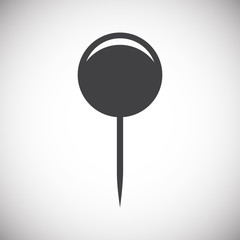 Poster - Geolocation related icon on background for graphic and web design. Simple illustration. Internet concept symbol for website button or mobile app.