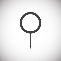 Poster - Geolocation related icon on background for graphic and web design. Simple illustration. Internet concept symbol for website button or mobile app.