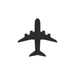 Leinwandbilder - plane icon template black color editable. plane symbol style vector sign isolated on white background. Simple logo vector illustration for graphic and web design.