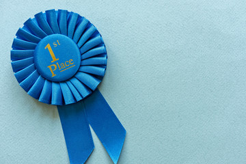 Wall Mural - champion or winners 1st place blue rosette