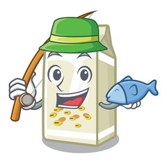 Sticker - Fishing soy milk in the mascot shape