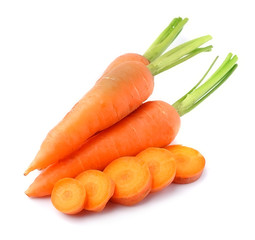 Poster - Fresh carrots isolated .