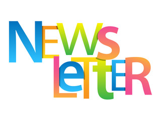 Poster - NEWSLETTER colorful vector mixed typography banner