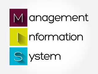 Poster - MIS - Management Information System acronym, business concept background