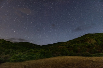 Wall Mural - starry night in the mountains