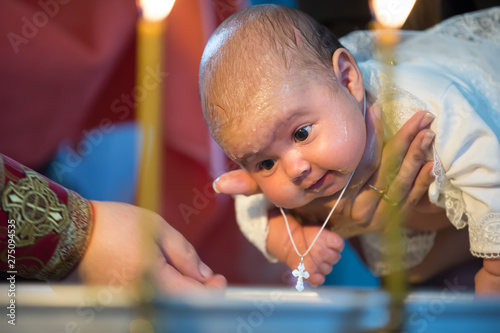 Fotografía Baptism of a newborn child