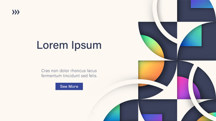 Abstract Colorful Background. Geometric Vector Illustration. Aspect Ratio 16:9. EPS 10 Format.