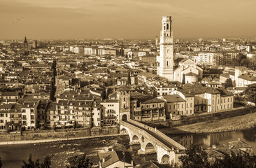 old town of verona in italy