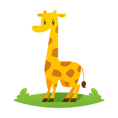 Wall Mural - Cartoon giraffe vector isolated illustration