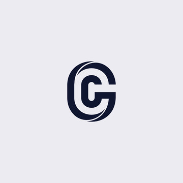 Minimal line letter initial C CG logo. Abstract and elegant shape font sign. logotype vector design template for personal identity branding, creative industry, web, business, corporate and company
