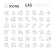 © M.Style - Set Vector Line Icons of Gas Industry
