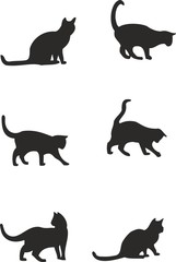  Silueta de gatos