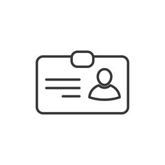 Poster - Id card icon template black color editable. Identification card  symbol style vector sign isolated on white background. Simple logo vector illustration for graphic and web design.