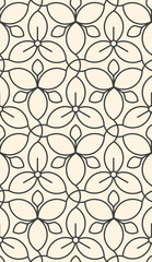 Canvas Print - Linear seamless flower pattern