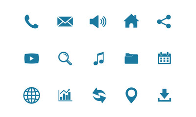 Poster - Web icon set. Set of web icon symbol vector. computer and mobile icons