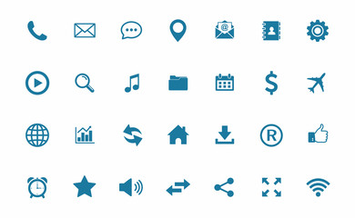 Poster - Web icon set. Set of web icon symbol vector. computer and mobile icons