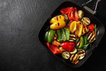 Sticker - Healthy tasty vegetables grilled on pan