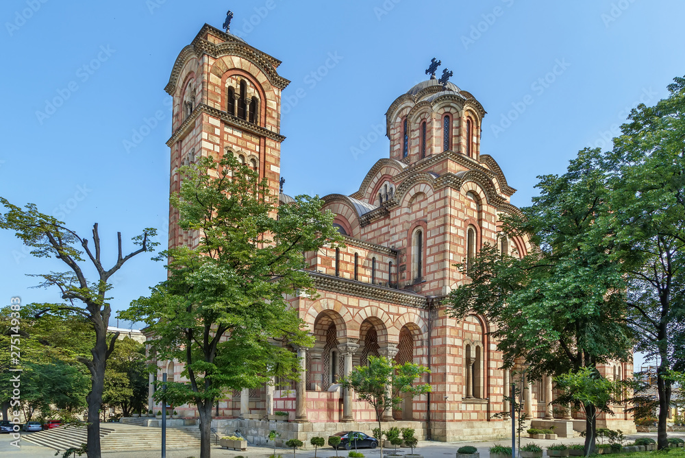 Obraz na płótnie St. Mark Church, Belgrade, Serbia w salonie
