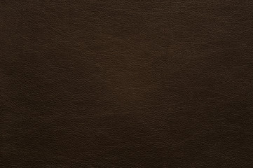Dark brown faux leather with fine texture.