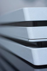 Poster - Game console. Video game console macro. Close up.