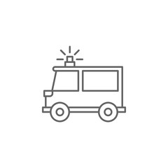 Aufkleber - Emergencies, ambulance icon. Element of emergencies icon. Thin line icon for website design and development, app development