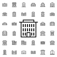 Aufkleber - Building icon. Universal set of buildings for website design and development, app development