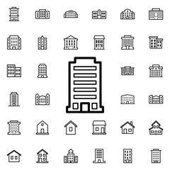 Aufkleber - Residential building icon. Universal set of buildings for website design and development, app development