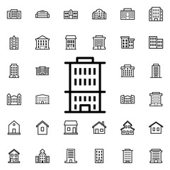 Aufkleber - Residential building icon. Universal set of buildings for website design and development, app development