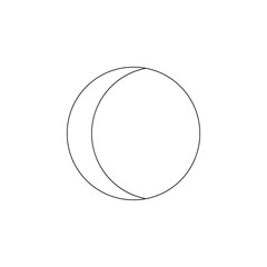 Aufkleber - crescent icon. Element of web for mobile concept and web apps icon. Outline, thin line icon for website design and development, app development