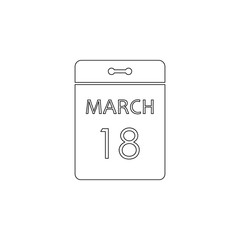 Aufkleber - the calendar icon. Element of web for mobile concept and web apps icon. Outline, thin line icon for website design and development, app development