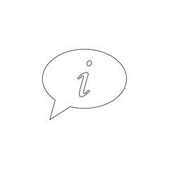 Aufkleber - communication with information icon. Element of web for mobile concept and web apps icon. Outline, thin line icon for website design and development, app development