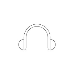Aufkleber - headphones icon. Element of web for mobile concept and web apps icon. Outline, thin line icon for website design and development, app development