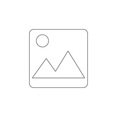 Aufkleber - photo gallery sign icon. Element of web for mobile concept and web apps icon. Outline, thin line icon for website design and development, app development