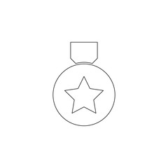 Aufkleber - medal with a star icon. Element of web for mobile concept and web apps icon. Outline, thin line icon for website design and development, app development