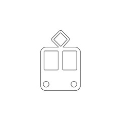 Aufkleber - tram icon. Element of web for mobile concept and web apps icon. Outline, thin line icon for website design and development, app development