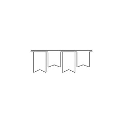 Poster - Garlands icon. Element of web for mobile concept and web apps icon. Outline, thin line icon for website design and development, app development