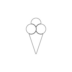 Aufkleber - ice cream icon. Element of web for mobile concept and web apps icon. Outline, thin line icon for website design and development, app development