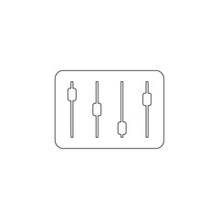 Poster - mixer icon. Element of web for mobile concept and web apps icon. Outline, thin line icon for website design and development, app development